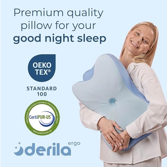 NIP BRAND NEW💤 DERILA® Ergo Cervical Neck Memory Foam Pillow - Picture 9 of 11